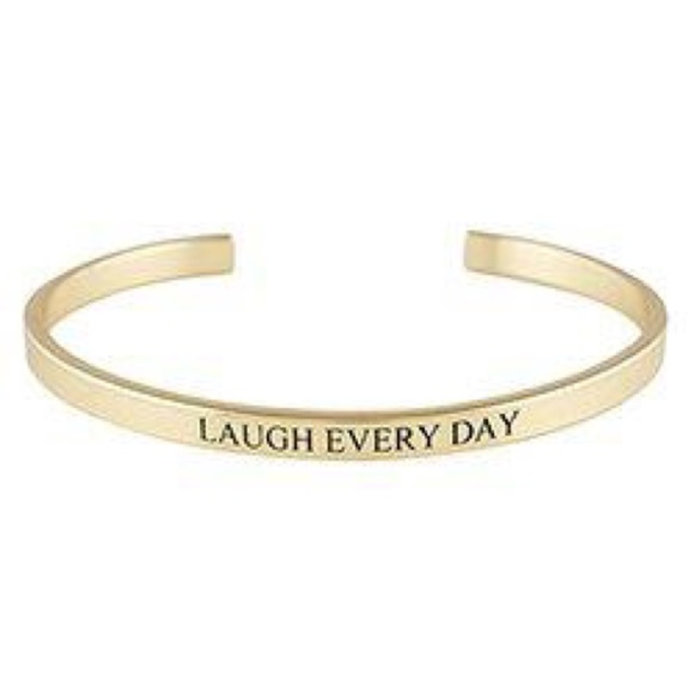 Laugh Every Day Cuff Bracelet